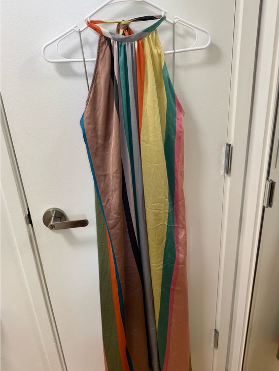 Zara Dresses & Skirts - Zara Multicolor Striped Halter Maxi Dress